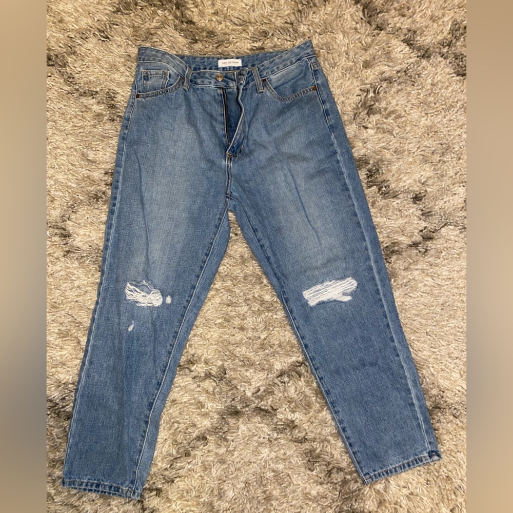 Daryl Ann Denner high waist distressed Pink Lily Jeans